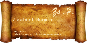 Zsemberi Hermia névjegykártya